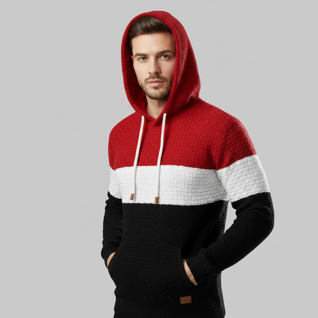 Sweat à Capuche, Jacquard  Chaud & Confortable