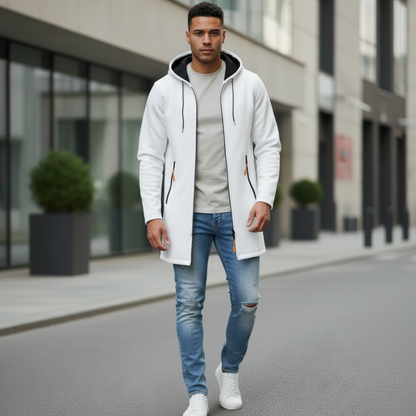 Cardigan à Capuche En Velours Fin