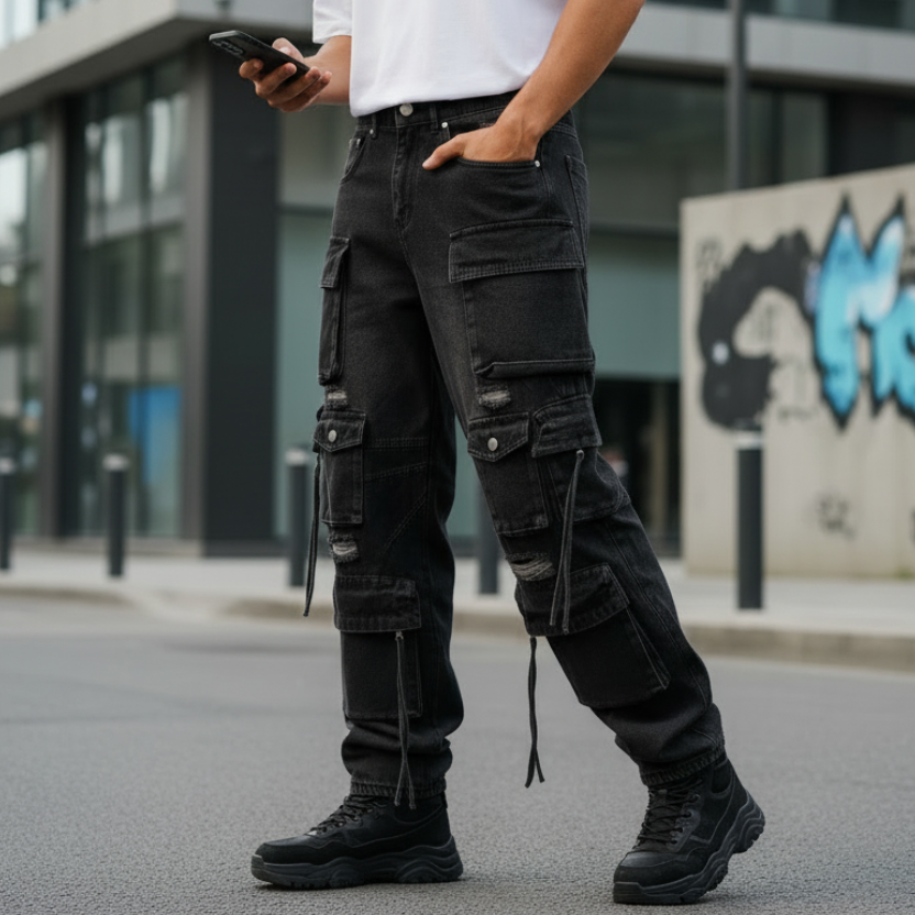 Jean à Multi-poches, Style Workwear