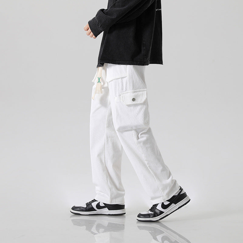 Pantalon Cargo en Velours Côtelé