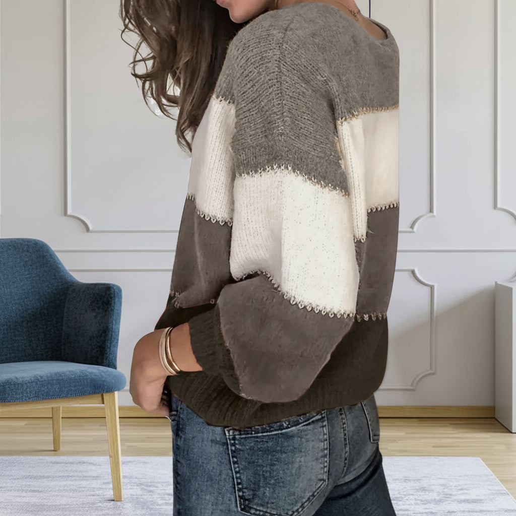 Pull casual – Style moderne et contrasté