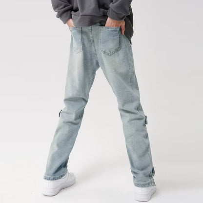 Jeans à fermeture éclair de style américain