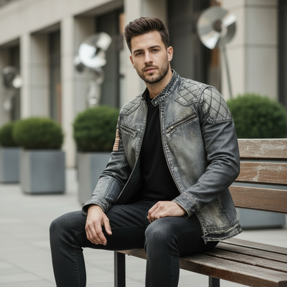 Veste Vintage Avec Fermeture Éclair
