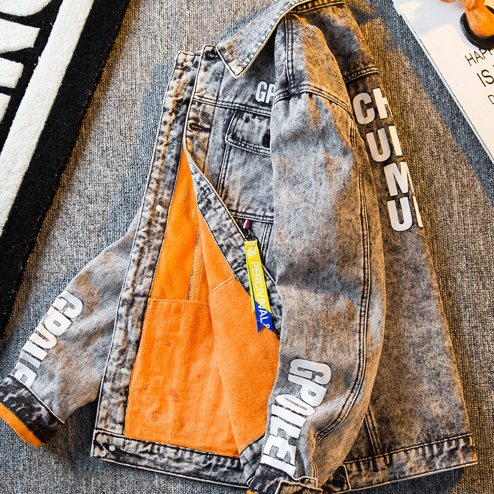 Veste En Jean Doublure En Peluche