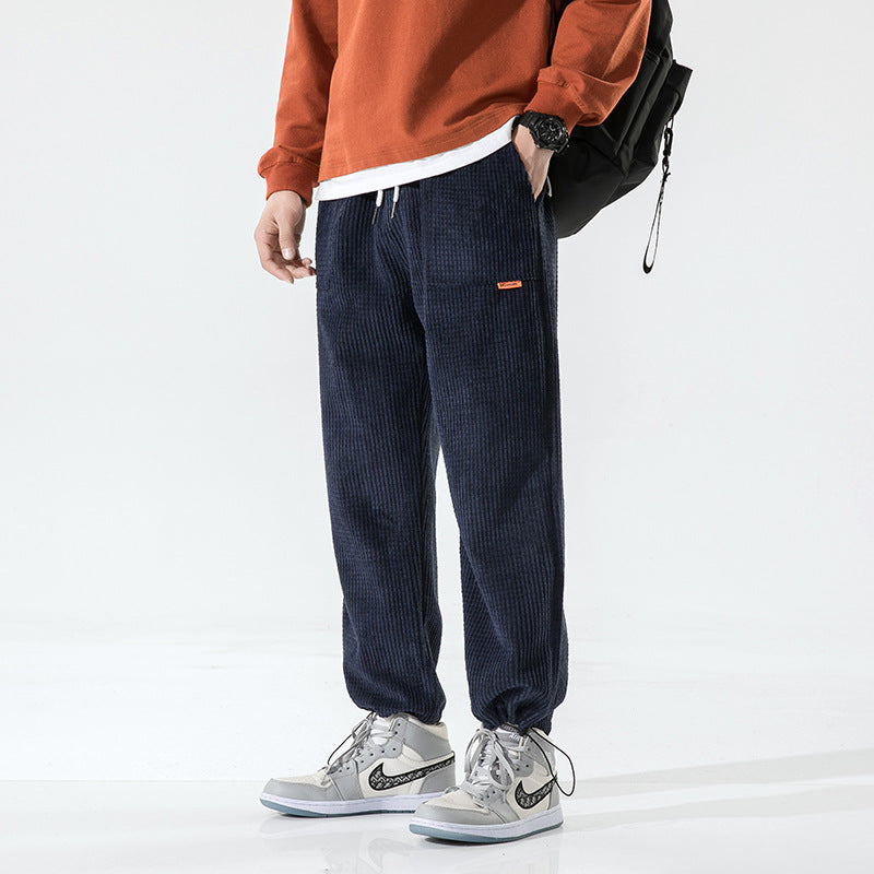 Pantalon Décontracté En Velours Côtelé