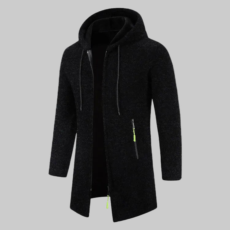 Cardigan à Capuche En Velours Fin