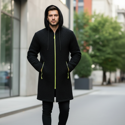 Cardigan à Capuche En Velours Fin