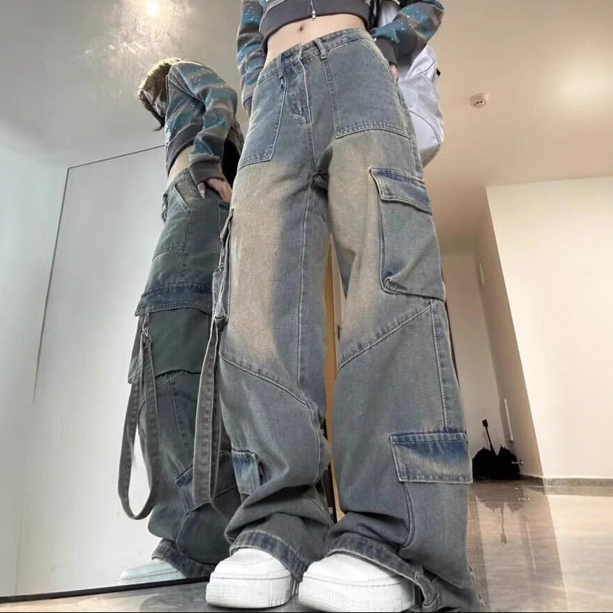 Jean droit – Taille haute, look flatteur