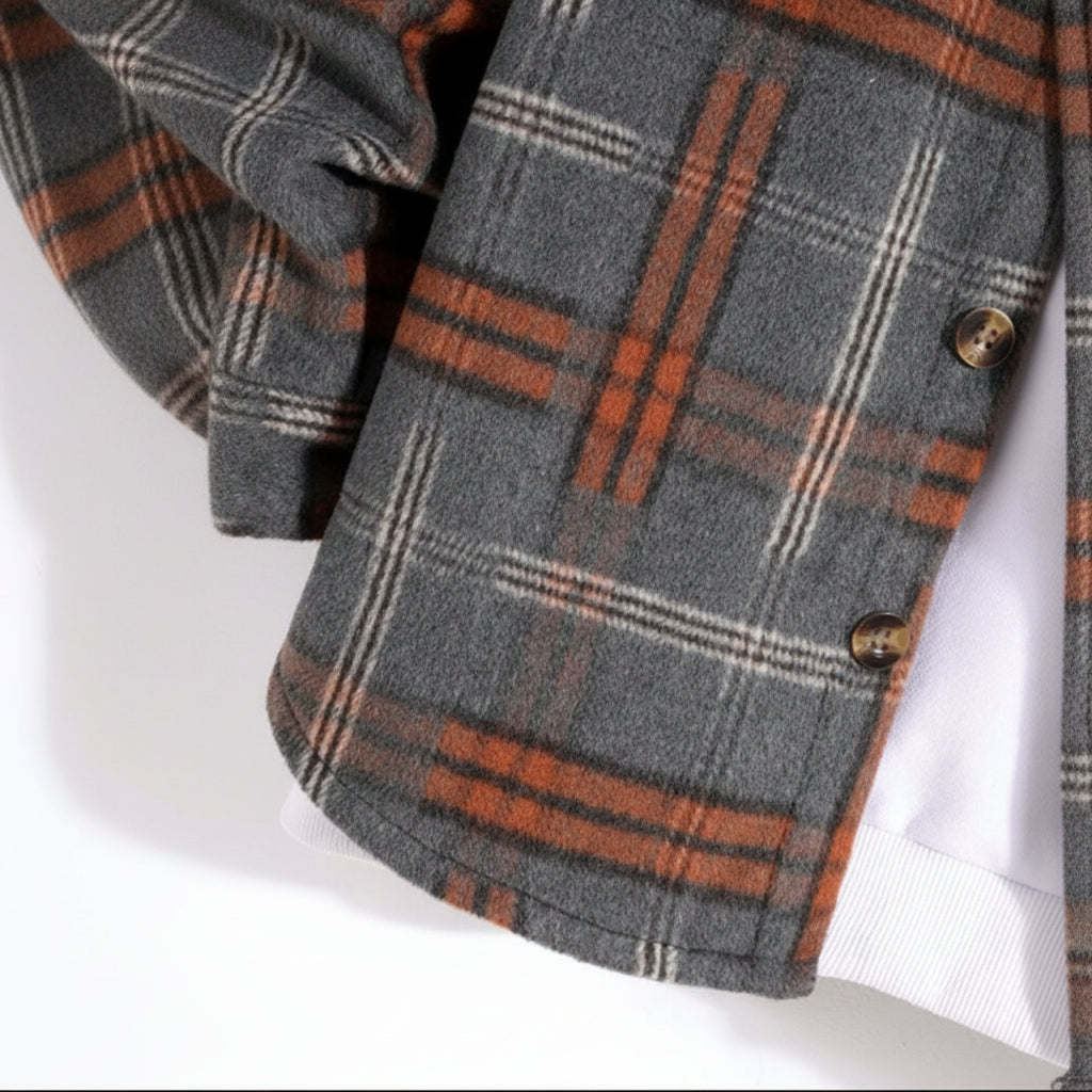 Chemise à Carreaux Imprimée