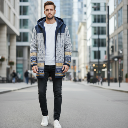 Veste Imprimée à Col Montant