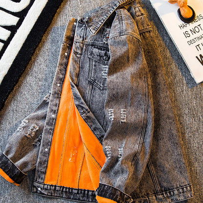 Veste En Jean Doublure En Peluche