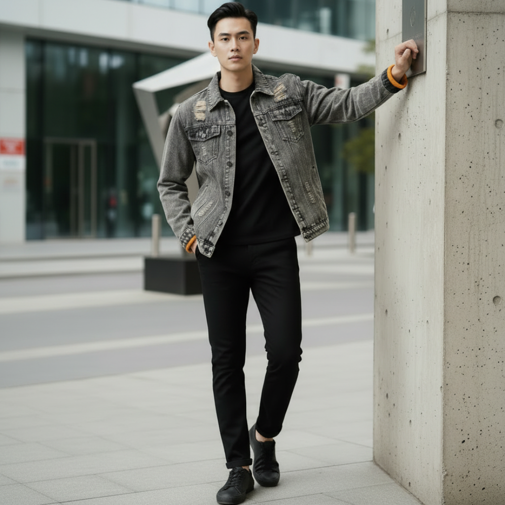 Veste En Jean Doublure En Peluche