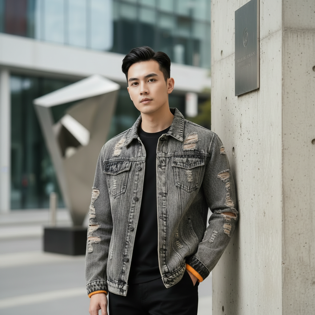 Veste En Jean Doublure En Peluche