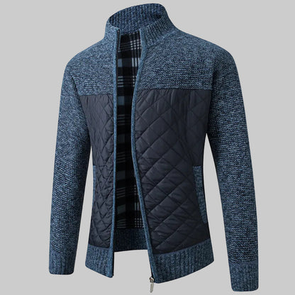 Pull à Col Montant, Rayures et Carreaux