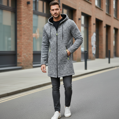 Cardigan à Capuche En Velours Fin