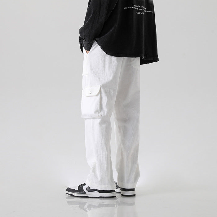 Pantalon Cargo en Velours Côtelé