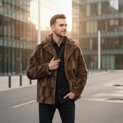 Veste Épais en Fourrure