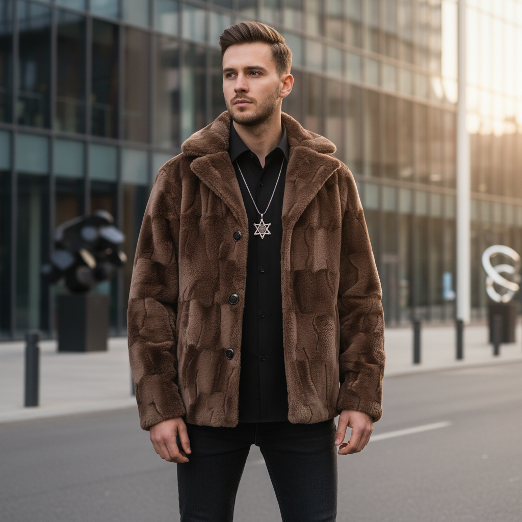 Veste Épais en Fourrure