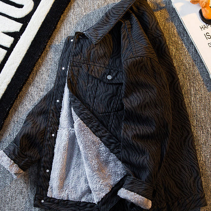 Veste En Jean Doublure En Peluche