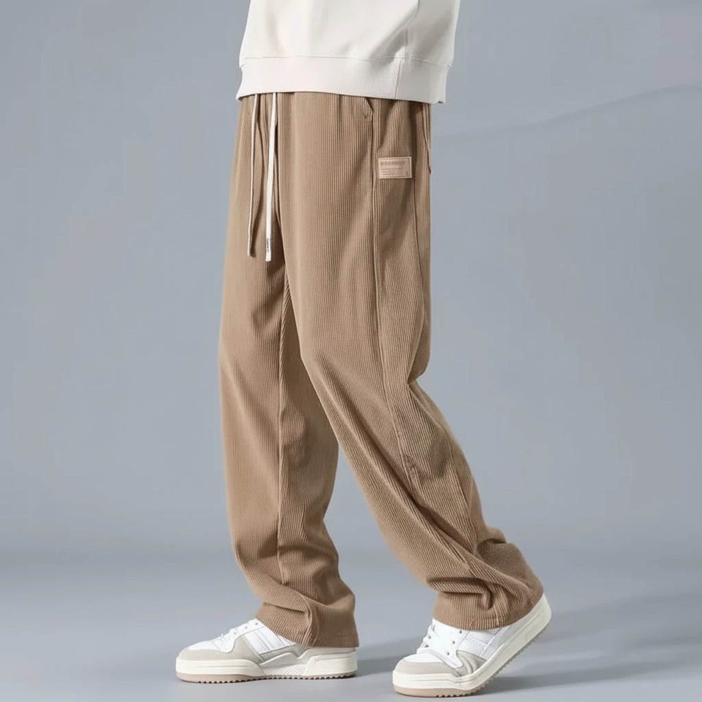 Pantalon Décontracté En Velours Côtelé