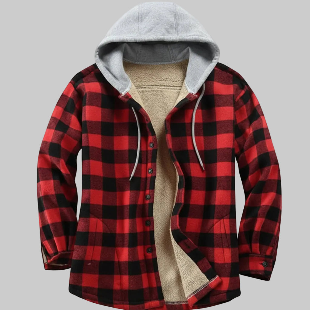 Veste à Capuche, motif à carreaux