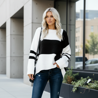Pull – Casual, coutures contrastées