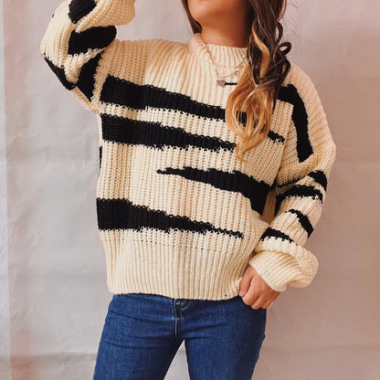 Pull-over – Tendance, rayures asymétriques