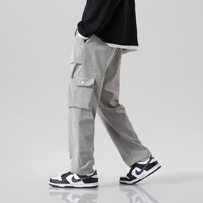 Pantalon Cargo en Velours Côtelé