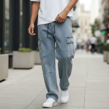 Jeans de poche double en trois dimensions