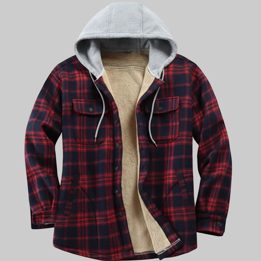 Veste à Capuche, motif à carreaux