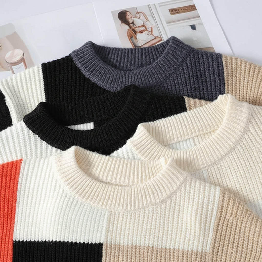 Pull Décontracté à Col Rond