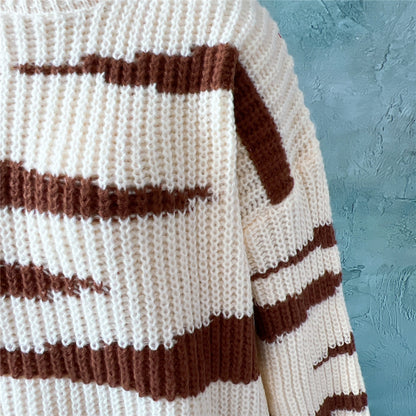 Pull-over – Tendance, rayures asymétriques