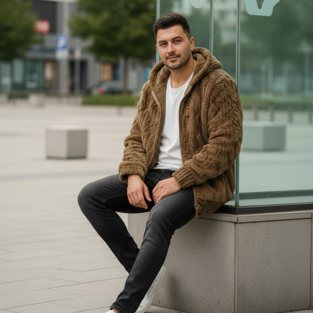 Veste à Capuche Chaude Avec Doublure
