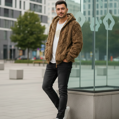 Veste à Capuche Chaude Avec Doublure