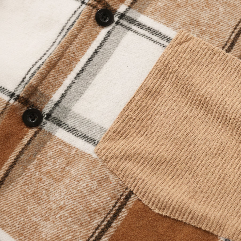 Chemise-Veste Rétro, Tissu Brossé