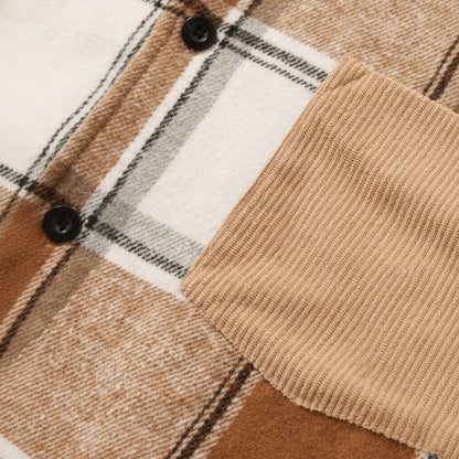 Chemise-Veste Rétro, Tissu Brossé