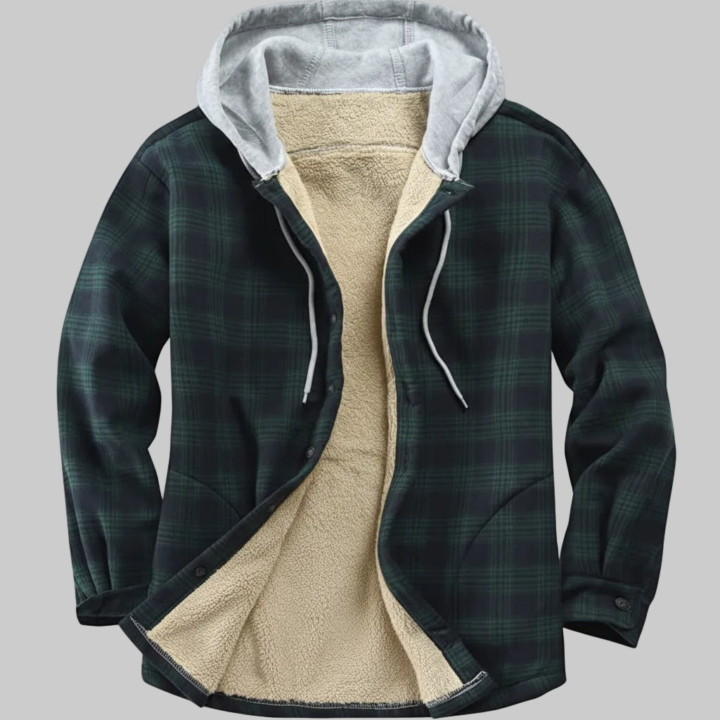 Veste à Capuche, motif à carreaux
