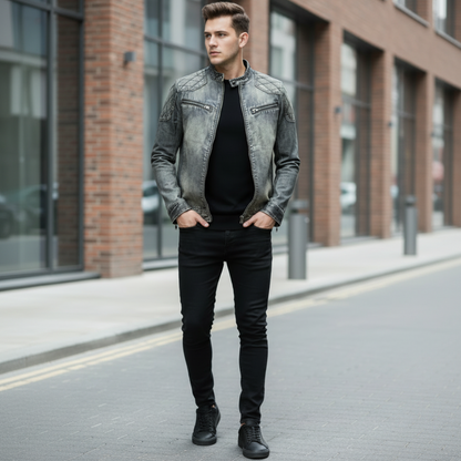 Veste Vintage Avec Fermeture Éclair