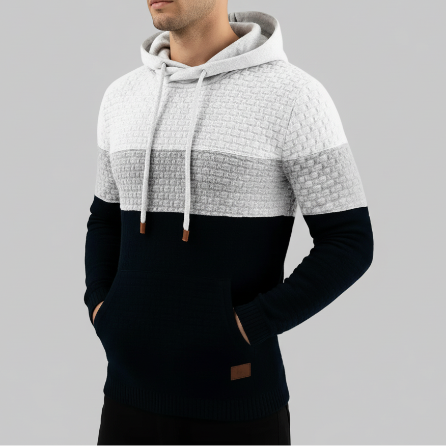Sweat à Capuche, Jacquard  Chaud & Confortable
