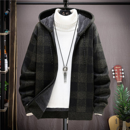 Veste Cardigan à Capuche En Maille