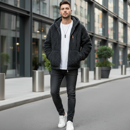 Veste à Capuche Chaude Avec Doublure