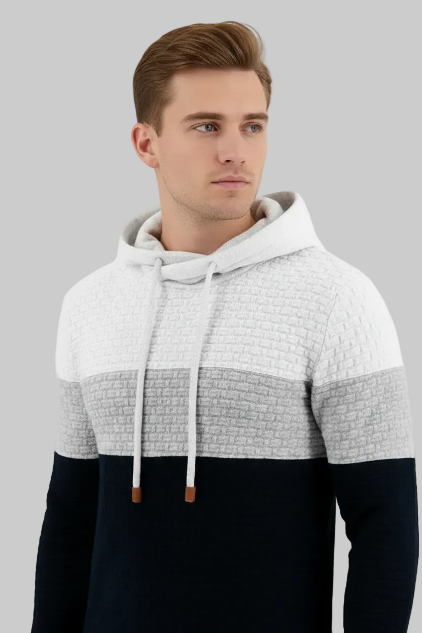 Sweat à Capuche, Jacquard  Chaud & Confortable