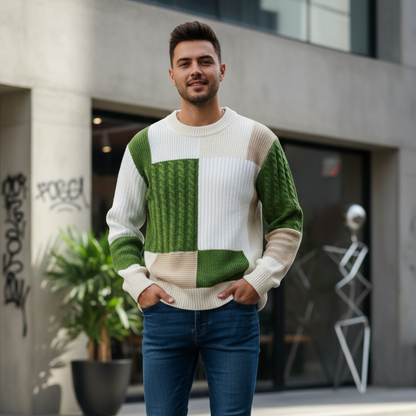 Pull Décontracté à Col Rond