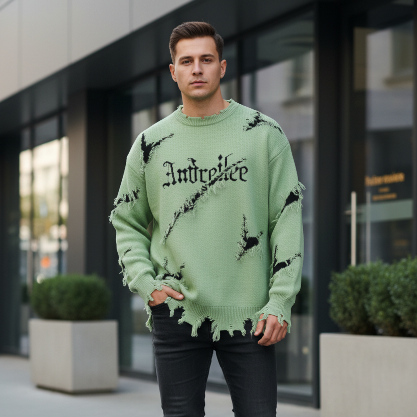 Pull Vintage Streetwear Jacquard