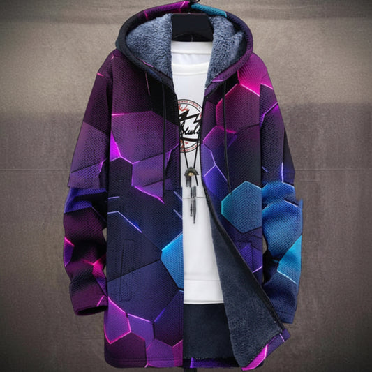 Veste Imprimée à Col Montant