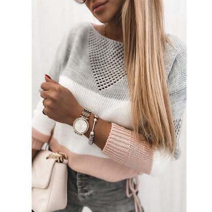 Pull – Look fashion avec blocs de couleurs