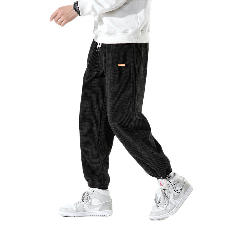 Pantalon Décontracté En Velours Côtelé