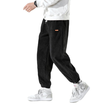 Pantalon Décontracté En Velours Côtelé
