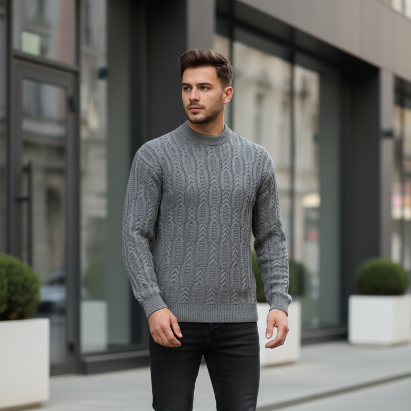 Pull à Col Rond Chaud Et Décontracté