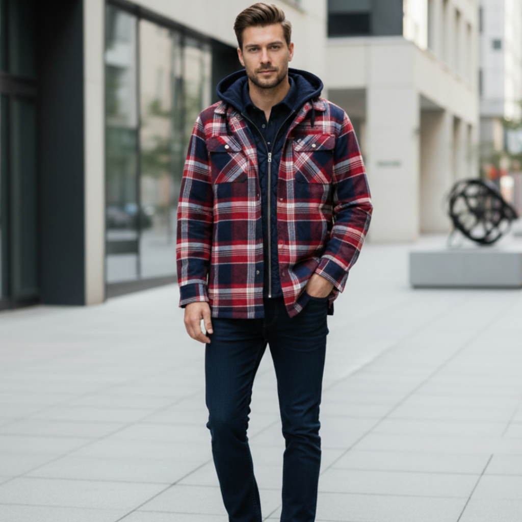 Veste En Coton Imprimé à Carreaux
